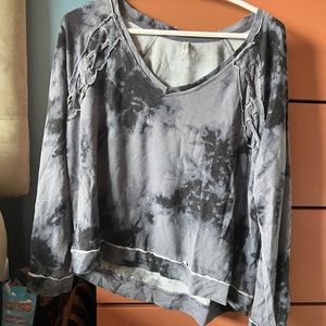 Marble pattern long sleeve t-shirt from Mudd